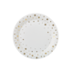 Borden Gouden Stippen Wit 20cm 8st Borden Gouden Stippen Wit 20cm 8st