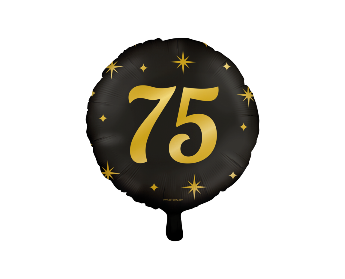 Helium Ballon 75 Jaar Leeg 30cm - Partywinkel
