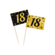 Cocktailprikkers 18 Jaar 6,5cm 50st Cocktailprikkers 18 Jaar 6,5cm 50st