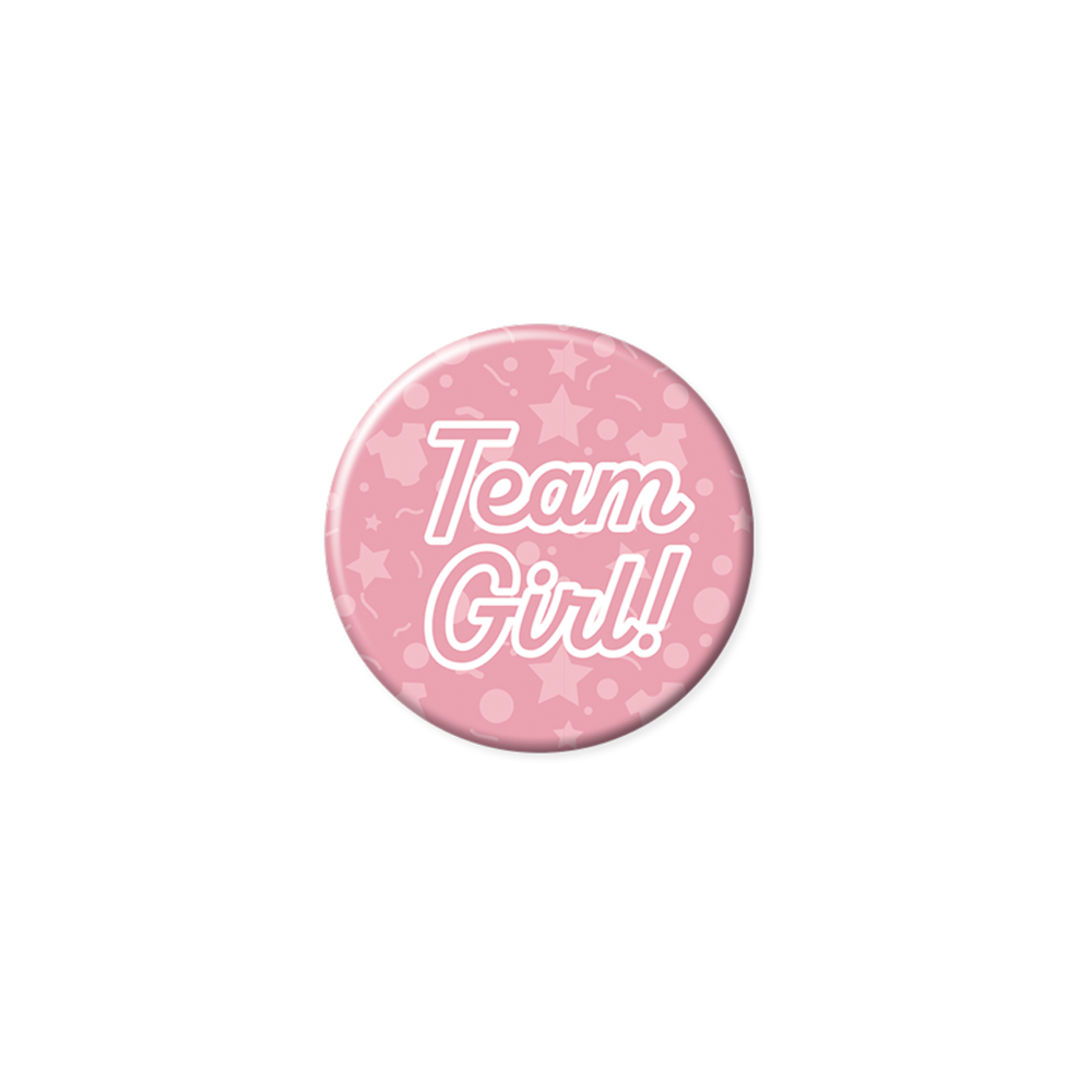 Button Team Girl 5,5cm Partywinkel