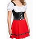 Dirndl Jurk Oktoberfest Rood Witte Strik Dirndl Jurk Oktoberfest Rood Witte Strik