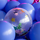 Confetti Ballon Sterren Meerkleurig 30cm 4st Confetti Ballon Sterren Meerkleurig 30cm 4st
