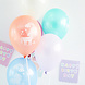 Ballonnen Unicorn & Regenboog 33cm 6st Ballonnen Unicorn & Regenboog 33cm 6st
