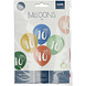 Ballonnen 10 Jaar Gekleurd 33cm 6st Ballonnen 10 Jaar Gekleurd 33cm 6st