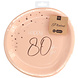 Borden 80 Jaar Rose Goud 23cm 8st Borden 80 Jaar Rose Goud 23cm 8st