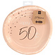 Borden 50 Jaar Rose Goud 23cm 8st Borden 50 Jaar Rose Goud 23cm 8st