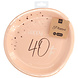 Borden 40 Jaar Rose Goud 23cm 8st Borden 40 Jaar Rose Goud 23cm 8st