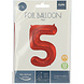 Folie Ballon Cijfer 5 Mat Rood XL 86cm leeg Folie Ballon Cijfer 5 Mat Rood XL 86cm leeg