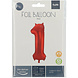 Folie Ballon Cijfer 1 Mat Rood XL 86cm leeg Folie Ballon Cijfer 1 Mat Rood XL 86cm leeg
