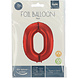 Folie Ballon Cijfer 0 Mat Rood XL 86cm leeg Folie Ballon Cijfer 0 Mat Rood XL 86cm leeg