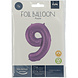 Folie Ballon Cijfer 9 Mat Paars XL 86cm leeg Folie Ballon Cijfer 9 Mat Paars XL 86cm leeg