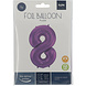 Folie Ballon Cijfer 8 Mat Paars XL 86cm leeg Folie Ballon Cijfer 8 Mat Paars XL 86cm leeg