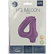 Folie Ballon Cijfer 4 Mat Paars XL 86cm leeg Folie Ballon Cijfer 4 Mat Paars XL 86cm leeg