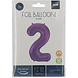 Folie Ballon Cijfer 2 Mat Paars XL 86cm leeg Folie Ballon Cijfer 2 Mat Paars XL 86cm leeg