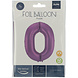 Folie Ballon Cijfer 0 Mat Paars XL 86cm leeg Folie Ballon Cijfer 0 Mat Paars XL 86cm leeg