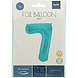 Folie Ballon Cijfer 7 Pastel Mintgroen XL 86cm leeg Folie Ballon Cijfer 7 Pastel Mintgroen XL 86cm leeg