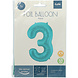 Folie Ballon Cijfer 3 Pastel Mintgroen XL 86cm leeg Folie Ballon Cijfer 3 Pastel Mintgroen XL 86cm leeg