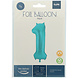 Folie Ballon Cijfer 1 Pastel Mintgroen XL 86cm leeg Folie Ballon Cijfer 1 Pastel Mintgroen XL 86cm leeg