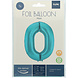 Folie Ballon Cijfer 0 Pastel Mintgroen XL 86cm leeg Folie Ballon Cijfer 0 Pastel Mintgroen XL 86cm leeg