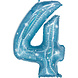 Folie Ballon Cijfer 4 Galaxy 101cm leeg Folie Ballon Cijfer 4 Galaxy 101cm leeg
