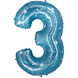 Folie Ballon Cijfer 3 Galaxy 86cm leeg Folie Ballon Cijfer 3 Galaxy 86cm leeg
