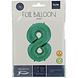 Folie Ballon Cijfer 8 Mat Groen XL 86cm leeg Folie Ballon Cijfer 8 Mat Groen XL 86cm leeg
