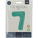 Folie Ballon Cijfer 7 Mat Groen XL 86cm leeg Folie Ballon Cijfer 7 Mat Groen XL 86cm leeg