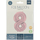 Folie Ballon Cijfer 8 Pastel Roze XL 86cm leeg Folie Ballon Cijfer 8 Pastel Roze XL 86cm leeg