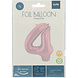 Folie Ballon Cijfer 4 Pastel Roze XL 86cm leeg Folie Ballon Cijfer 4 Pastel Roze XL 86cm leeg