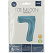 Folie Ballon Cijfer 7 Pastel Blauw XL 86cm leeg Folie Ballon Cijfer 7 Pastel Blauw XL 86cm leeg