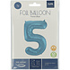 Folie Ballon Cijfer 5 Pastel Blauw XL 86cm leeg Folie Ballon Cijfer 5 Pastel Blauw XL 86cm leeg
