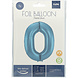 Folie Ballon Cijfer 0 Pastel Blauw XL 86cm leeg Folie Ballon Cijfer 0 Pastel Blauw XL 86cm leeg