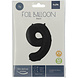 Folie Ballon Cijfer 9 Mat Zwart XL 86cm leeg Folie Ballon Cijfer 9 Mat Zwart XL 86cm leeg