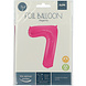 Folie Ballon Cijfer 7 Fuchsia Metallic XL 86cm leeg Folie Ballon Cijfer 7 Fuchsia Metallic XL 86cm leeg