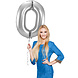 Folie Ballon Cijfer 0 Zilver Metallic XL 86cm leeg Folie Ballon Cijfer 0 Zilver Metallic XL 86cm leeg