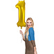 Folie Ballon Cijfer 1 Goud Metallic XL 86cm leeg Folie Ballon Cijfer 1 Goud Metallic XL 86cm leeg