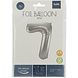 Folie Ballon Cijfer 7 Zilver Metallic XL 86cm leeg Folie Ballon Cijfer 7 Zilver Metallic XL 86cm leeg