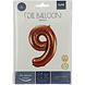 Folie Ballon Cijfer 9 Brons XL 86cm leeg Folie Ballon Cijfer 9 Brons XL 86cm leeg