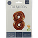 Folie Ballon Cijfer 8 Brons XL 86cm leeg Folie Ballon Cijfer 8 Brons XL 86cm leeg