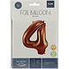 Folie Ballon Cijfer 4 Brons XL 86cm leeg Folie Ballon Cijfer 4 Brons XL 86cm leeg