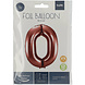 Folie Ballon Cijfer 0 Brons XL 86cm leeg Folie Ballon Cijfer 0 Brons XL 86cm leeg