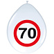 Ballonnen 70 Jaar Verkeersbord 30cm 8st Ballonnen 70 Jaar Verkeersbord 30cm 8st