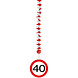 Hangdecoratie 40 Jaar Verkeersbord 75cm 3st Hangdecoratie 40 Jaar Verkeersbord 75cm 3st