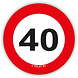 Confetti 40 Jaar Verkeersbord 48st Confetti 40 Jaar Verkeersbord 48st