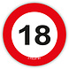 Confetti 18 Jaar Verkeersbord 48st Confetti 18 Jaar Verkeersbord 48st