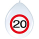 Ballonnen 20 Jaar Verkeersbord 30cm 8st Ballonnen 20 Jaar Verkeersbord 30cm 8st