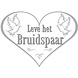 Deurbord Leve Het Bruidspaar 45cm Deurbord Leve Het Bruidspaar 45cm