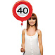 Helium Ballon 40 Jaar Verkeersbord 43cm leeg Helium Ballon 40 Jaar Verkeersbord 43cm leeg