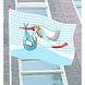 Geboortevlag Jongen 90cm Geboortevlag Jongen 90cm