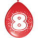 Ballonnen 8 Jaar 30cm 8st Ballonnen 8 Jaar 30cm 8st